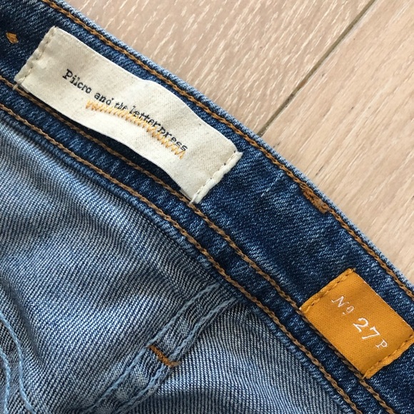 Anthropologie Pilcro and the Letterpress Distressed Low Rise Jeans Size 27P - Picture 11 of 13